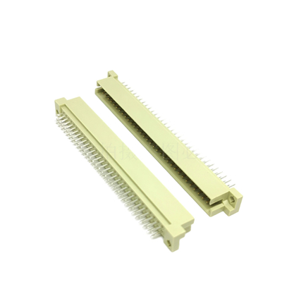 Din41612 2.54mm Pitch DIN Konektor 48 Pin Wanita 3 Baris Soket Tipe C Melalui Lubang Vertikal Tray Packing
