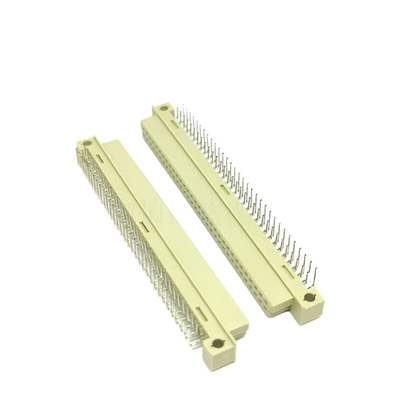Din41612 2.54mm Pitch DIN Konektor 48 Pin Wanita 3 Baris Soket Tipe C Melalui Lubang Vertikal Tray Packing