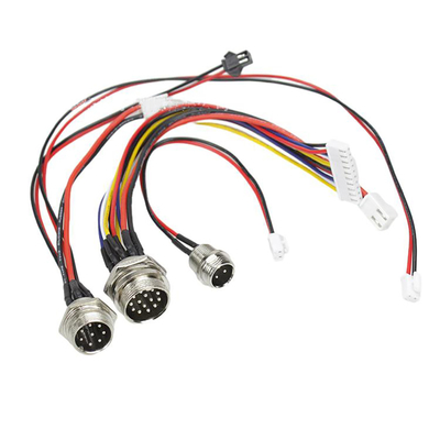 Konektor M16 Waterproof Cable Assembly Pria Dan Wanita lurus depan Mount Wiring Harness