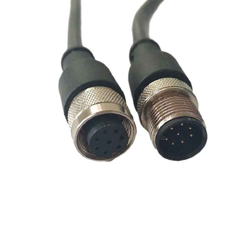 Metal Screw Phoenix M12 Cable 100cm Panjang Pria Ke Wanita Hitam Dengan Penutup PVC