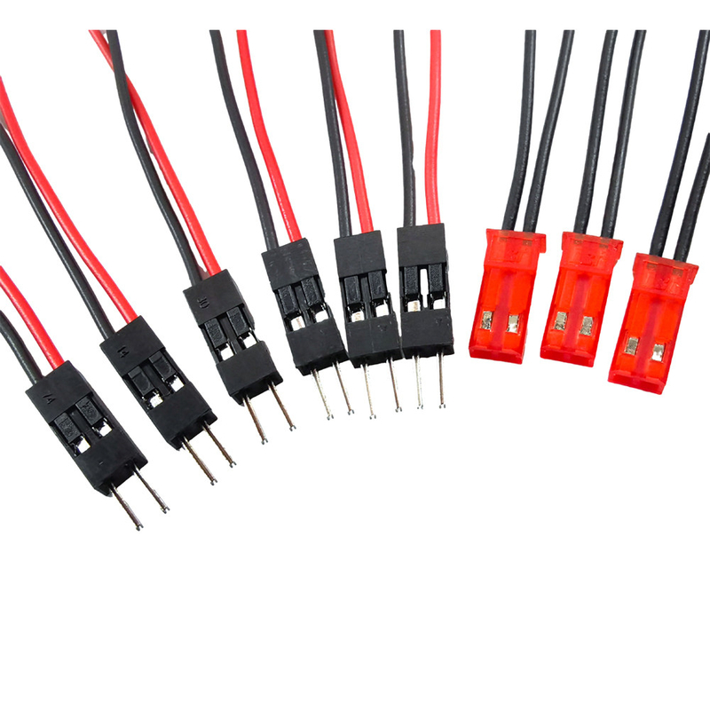 Rakitan Kawat Kabel Warna Hitam Pitch 2.54mm Ke 2.80mm Dengan Konektor Dupont