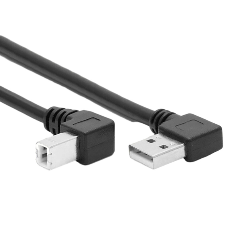 Kabel Data Printer USB 1 Meter Dengan 90 Derajat L Tipe Ganda Sudut Kanan Sudut Kiri