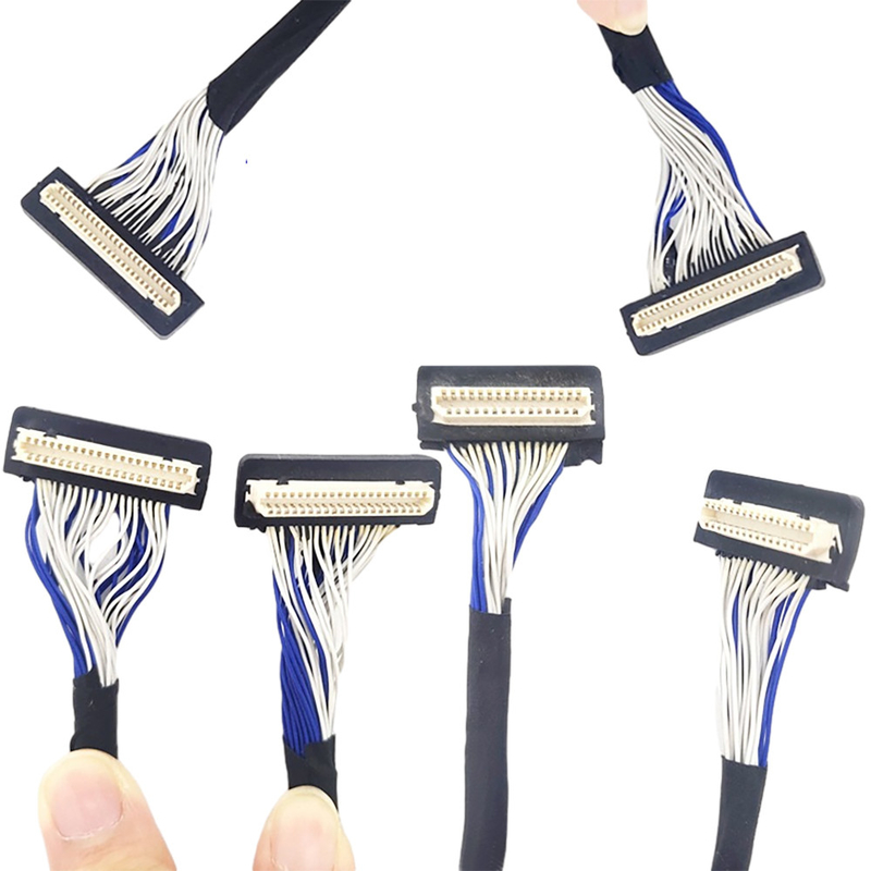 Kabel LVDS Kustom DF9 31pin, Kabel Koaksial Fleksibel Tipe Konektor Pitch 1mm