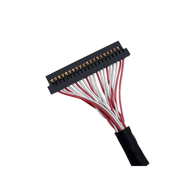 Multicore Kabel Wire Harness Assembly 32AWG Untuk Kontak Konektor