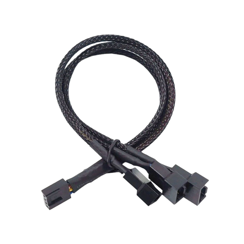 2.54mm Pitch Amp Connector Cables Aluminium Foil Shielded Wire Harness Untuk PC Fan